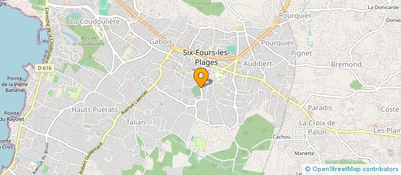 localisation de l'entreprise SUD PAC 83 à SIX-FOURS-LES-PLAGES
