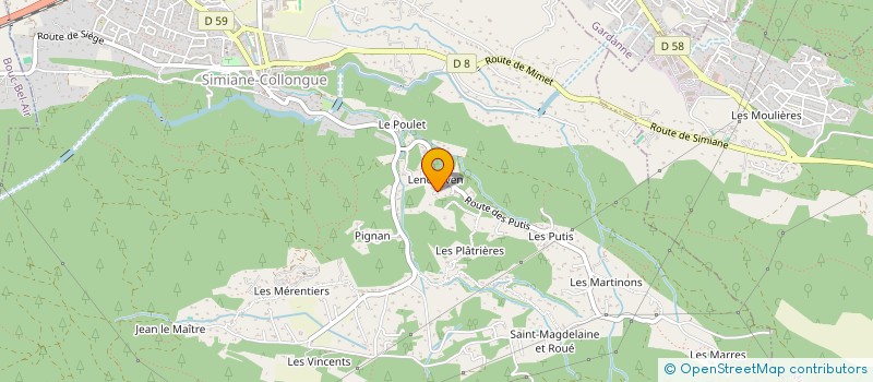 localisation de l'entreprise SUD PAYSAGE  SIMIANE-COLLONGUE