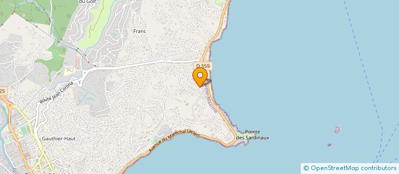 localisation de l'entreprise SUD PEINTURE à SAINTE-MAXIME