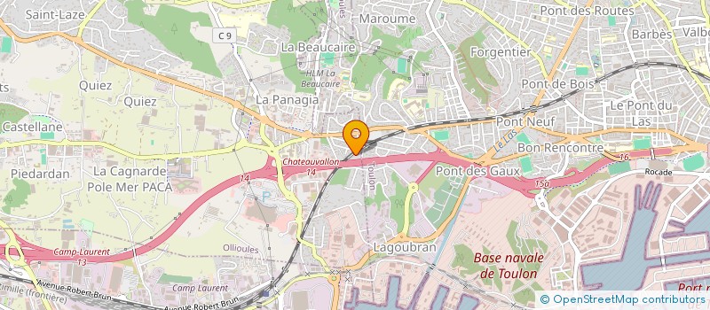 localisation de l'entreprise SUD PEINTURES  OLLIOULES