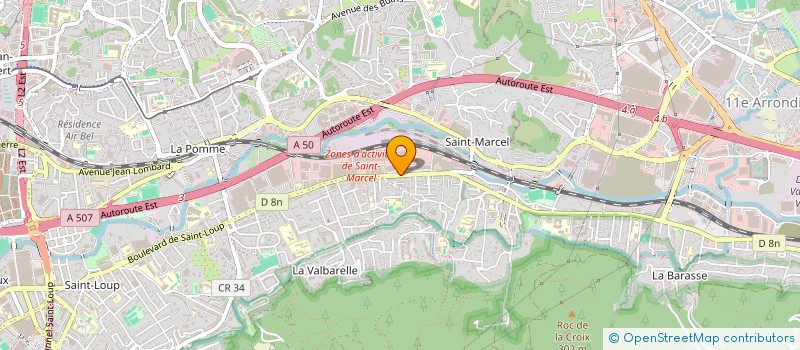 localisation de l'entreprise SUD PEINTURES DIFFUSION SAS à MARSEILLE