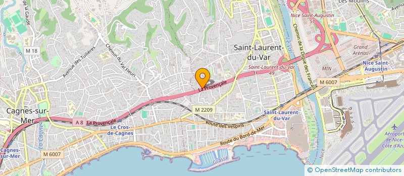 localisation de l'entreprise SUD PLAFOND à SAINT-LAURENT-DU-VAR