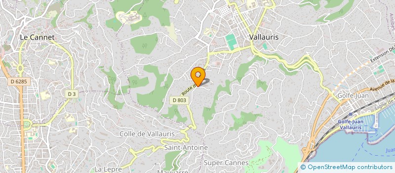 localisation de l'entreprise SUD PLAISANCE COTE D'AZUR à VALLAURIS