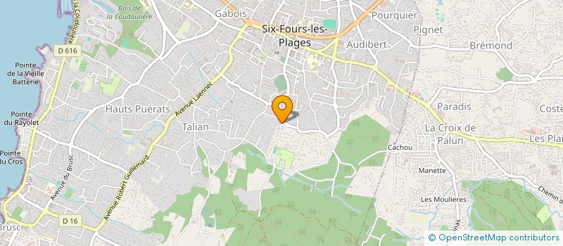 localisation de l'entreprise SUD PLOMBELEC à SIX-FOURS-LES-PLAGES