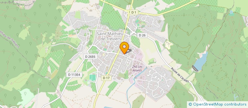 localisation de l'entreprise SUD PLOMBERIE SERVICE à SAINT-MATHIEU-DE-TREVIERS