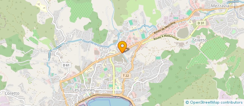 localisation de l'entreprise SUD PNEUS DISTRIBUTION à AJACCIO
