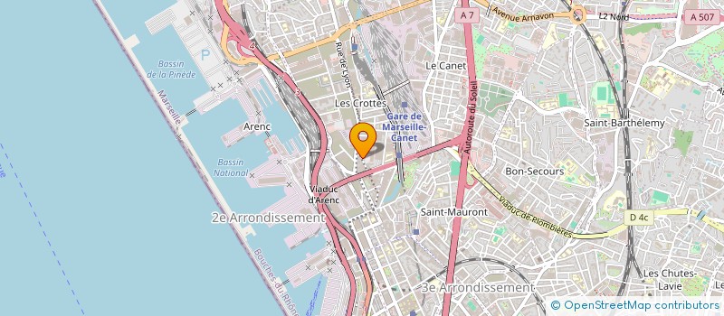localisation de l'entreprise SUD PRESSE DISTRIBUTION à MARSEILLE