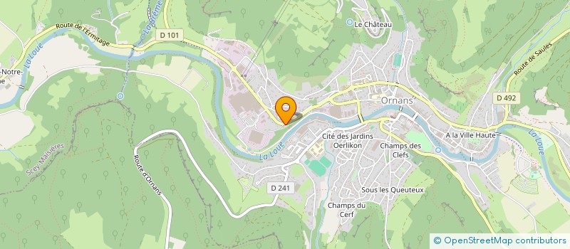 localisation de l'entreprise SUD PRIM à ORNANS