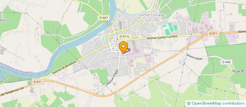 localisation de l'entreprise SUD PRODUCTION à SAINTE-LIVRADE-SUR-LOT