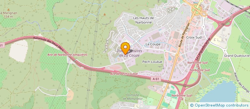 localisation de l'entreprise SUD PROFIL ANTICHUTE  NARBONNE