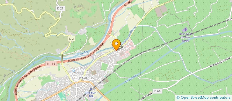 localisation de l'entreprise SUD PROMOTION IMMOBILIER DU ROUSSILLON  ILLE-SUR-TET