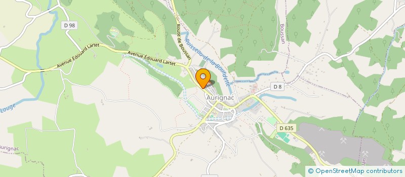 localisation de l'entreprise SUD PROPRIETES  AURIGNAC