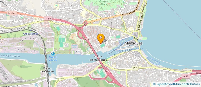 localisation de l'entreprise SUD PROVENCE CLIMATISATION à MARTIGUES