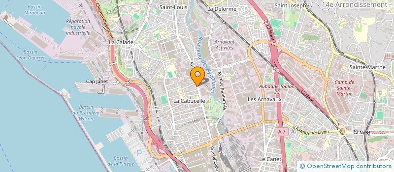 localisation de l'entreprise SUD PUBLICITE à MARSEILLE