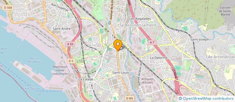 localisation de l'entreprise SUD RAVALEMENT FACADES à MARSEILLE