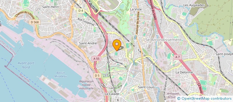 localisation de l'entreprise SUD RECUP' à MARSEILLE 15