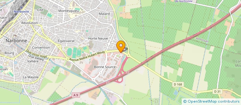 localisation de l'entreprise SUD RESEAUX à NARBONNE