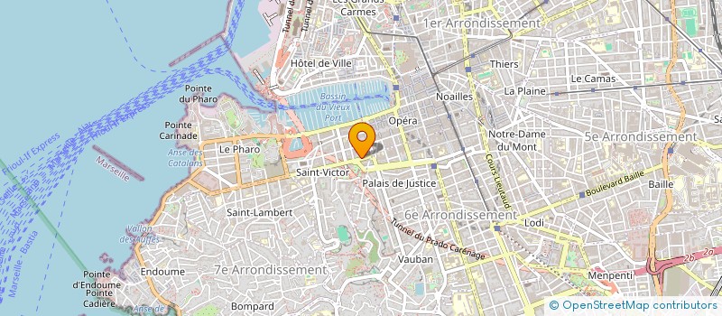 localisation de l'entreprise SUD REVETEMENT PEINTURE à MARSEILLE