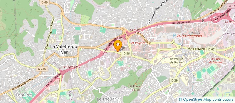 localisation de l'entreprise SUD SALONS ENERGY à LA VALETTE-DU-VAR