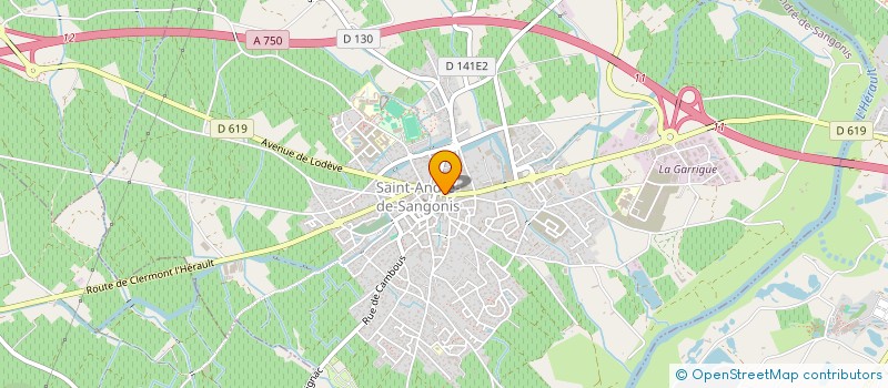 localisation de l'entreprise SUD-SANTE&DIETETIQUE à SAINT-ANDRE-DE-SANGONIS
