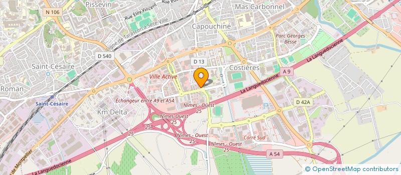 localisation de l'entreprise SUD SECURITE LITTORAL à NIMES