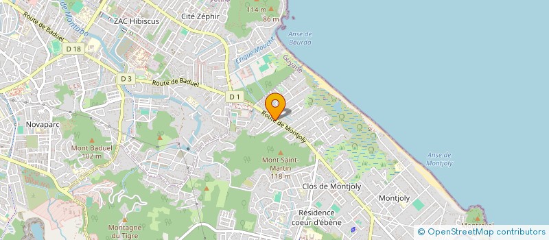 localisation de l'entreprise SUD SECURITE PRIVE GUYANE à REMIRE-MONTJOLY
