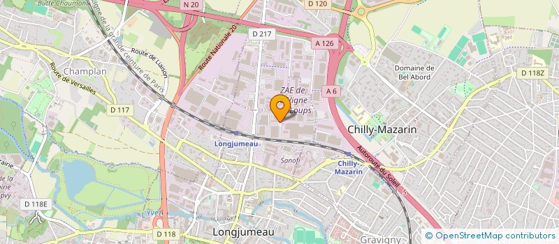 localisation de l'entreprise SUD SERVICE REMORQUAGE - DEPANNAGE 3J à LONGJUMEAU