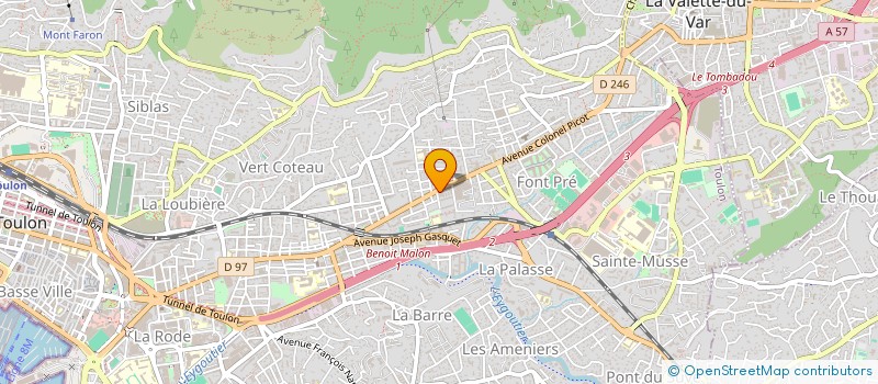 localisation de l'entreprise SUD SERVICES à TOULON