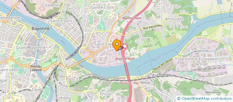 localisation de l'entreprise SUD SERVICES à BAYONNE