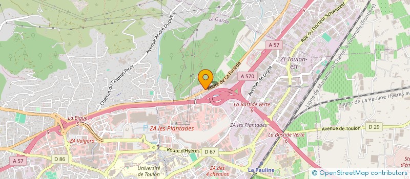 localisation de l'entreprise SUD-SUD IMMOBILIER à LA GARDE