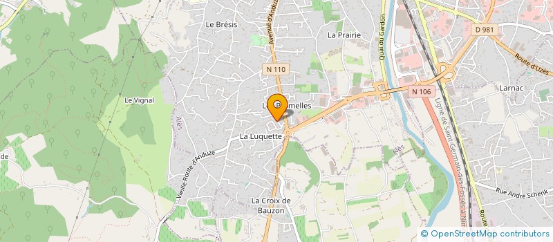 localisation de l'entreprise SUD T.P à ALES