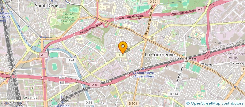 localisation de l'entreprise SUD TECHNOLOGIES à LA COURNEUVE