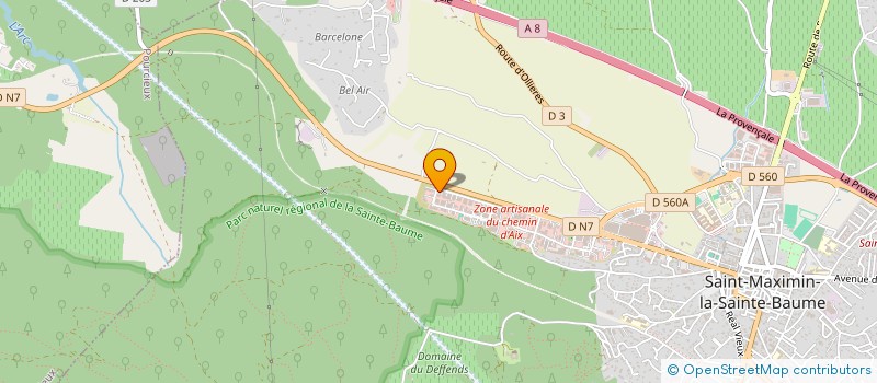 localisation de l'entreprise SUD TELETA à ST MAXIMIN LA STE BAUME
