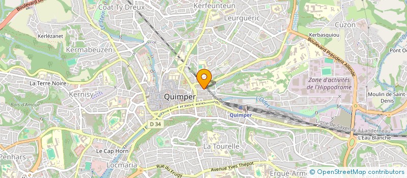 localisation de l'entreprise SUD TERRASSES à QUIMPER