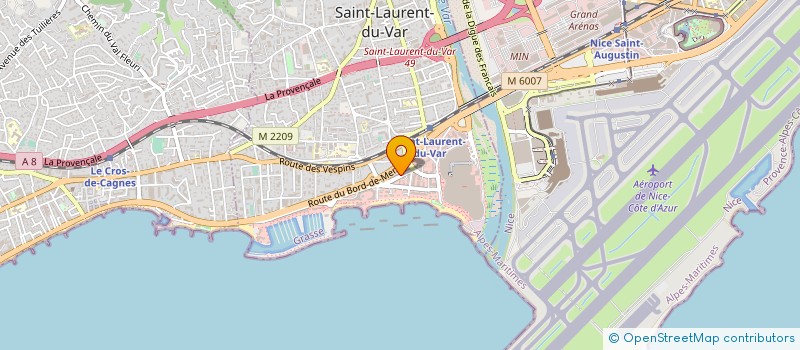localisation de l'entreprise SUD TOITURE à SAINT-LAURENT-DU-VAR