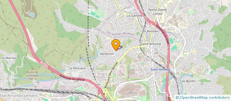 localisation de l'entreprise SUD TOITURE & CONSTRUCTION à MARSEILLE