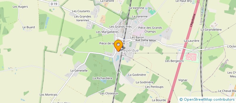 localisation de l'entreprise SUD TOURAINE MACONNERIE  VILLEPERDUE