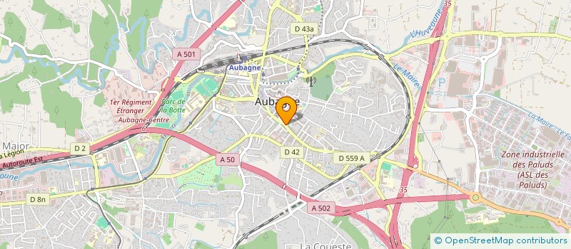localisation de l'entreprise SUD TRAVAUX DE PROVENCE à AUBAGNE