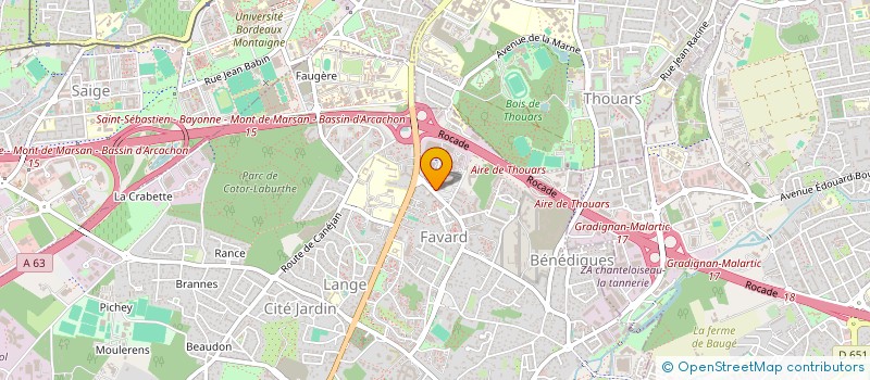localisation de l'entreprise SUDCA à GRADIGNAN