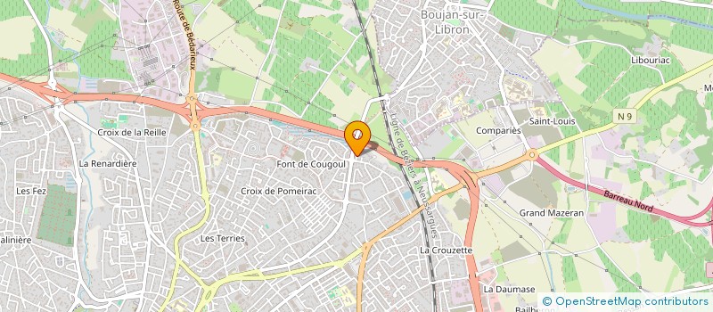 localisation de l'entreprise SUDEXCO AUDIT  BEZIERS