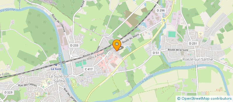localisation de l'entreprise SUDIMOD à LA SUZE SUR SARTHE