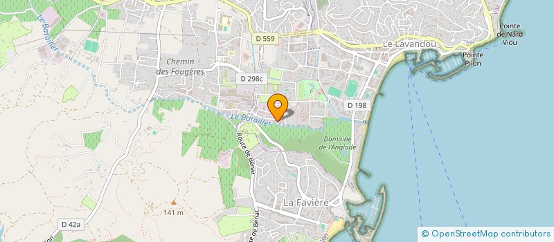 localisation de l'entreprise SUDINVEST  LE LAVANDOU