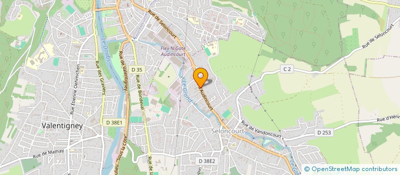 localisation de l'entreprise SUDINVESTISSEMENT  SELONCOURT