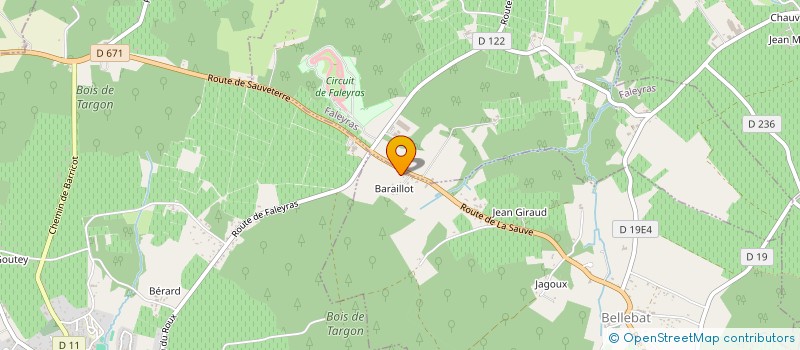 localisation de l'entreprise SUDIRO REMI PISCINES  BELLEBAT