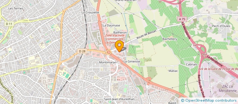 localisation de l'entreprise SUDMEUBLES  BEZIERS