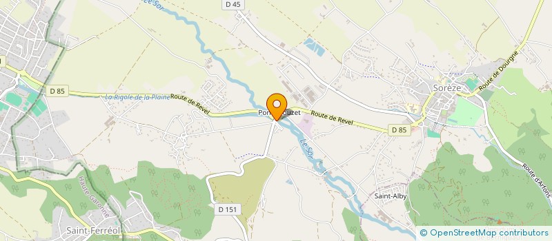 localisation de l'entreprise SUDOTRANS  SOREZE