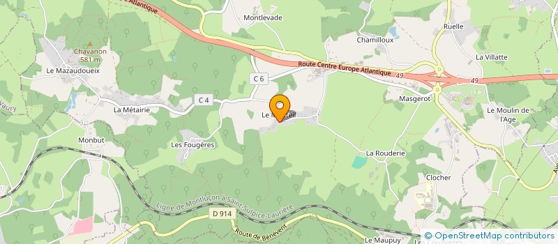localisation de l'entreprise SUDRON à GUERET
