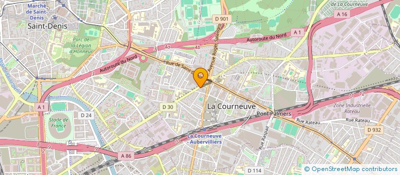 localisation de l'entreprise SUEN DA à LA COURNEUVE