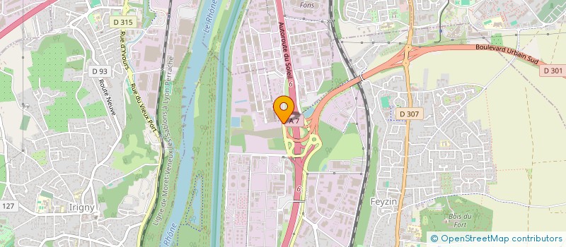 localisation de l'entreprise SUEZ RV DEEE  FEYZIN