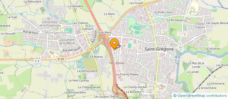 localisation de l'entreprise SUEZ RV OUEST à SAINT-GREGOIRE